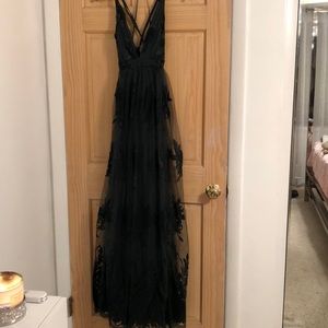 Hunter green maxi floral dress 😻 WORN ONCE